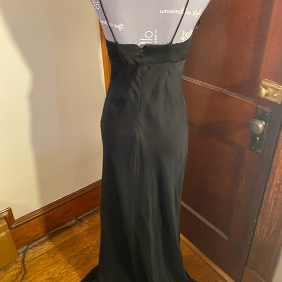 ❤️Chelsea 28 Black floor length spaghetti strap Prom Dress❤️ - Picture 8 of 9